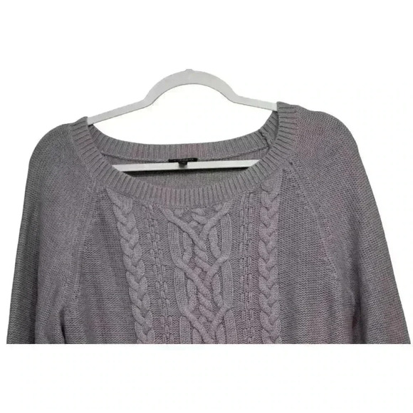 Talbots Sweater Size Medium Purple Cable Knit Angora Rabbit Hair Blend Preppy - Picture 13 of 13